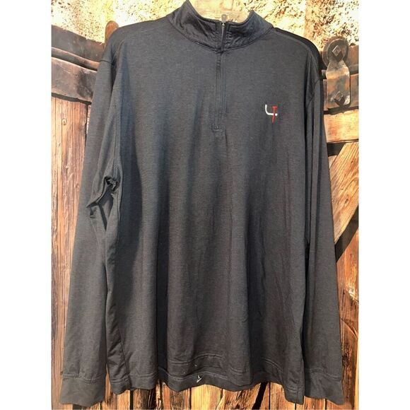 Short Par 4 Pullover women XL Performance Golf 1/4 Zip Stretch XL Navy Blue - Picture 2 of 6